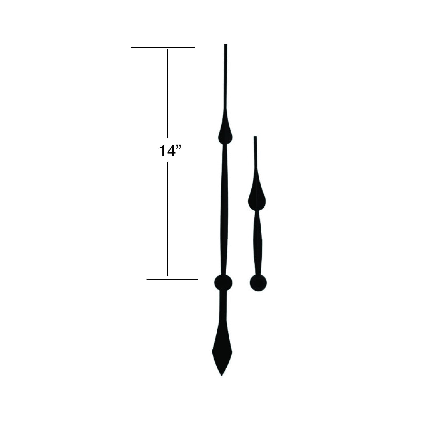 High-Torque Movement, Black, Length 14"